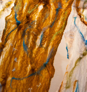 Close up detail of Ebb & Flow Felt Hangings